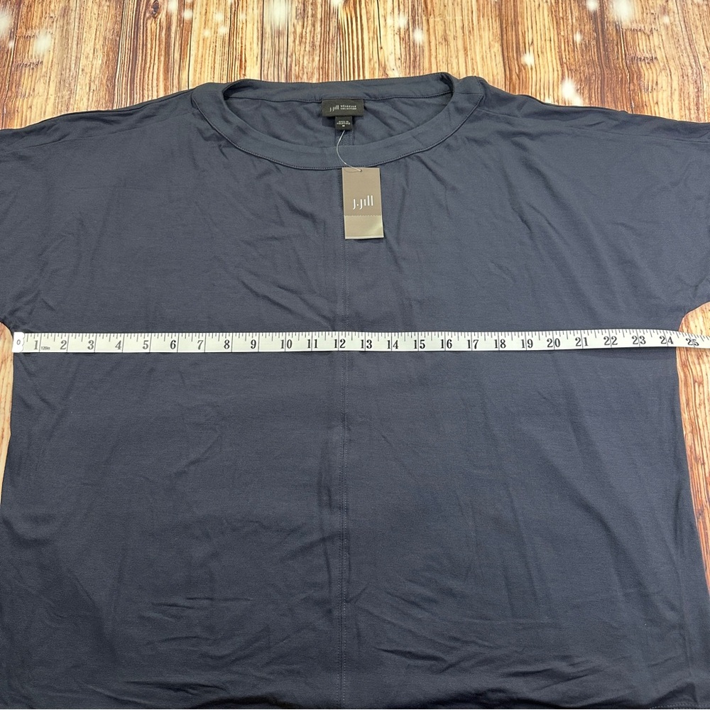 NWT J. Jill Wearever Collection Carbón Short Sleeve Women’s T-Shirt  Size Médium - Picture 6 of 12